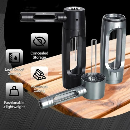 Premium Aluminum Alloy Smoker Water Pipe - Perfect for Herbs, Hookah & Shisha Enthusiasts!