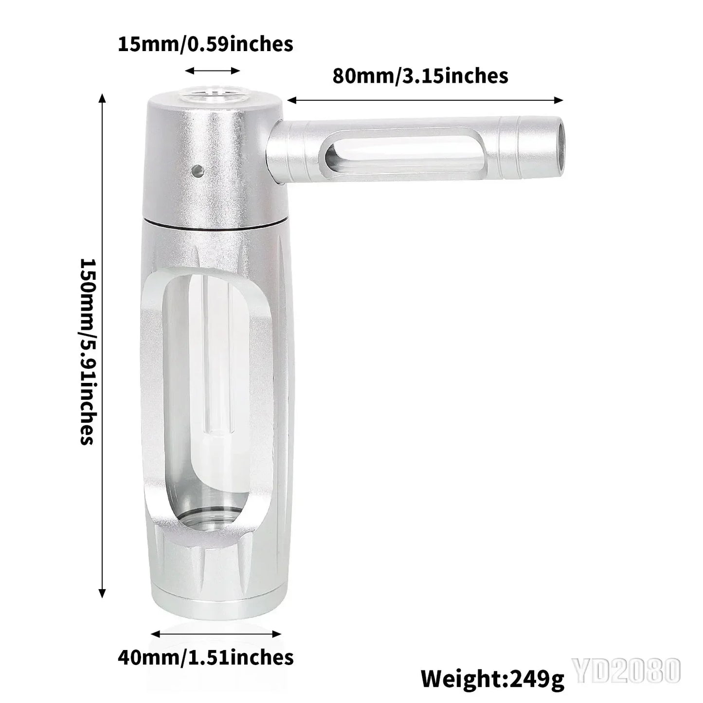 Premium Aluminum Alloy Smoker Water Pipe - Perfect for Herbs, Hookah & Shisha Enthusiasts!