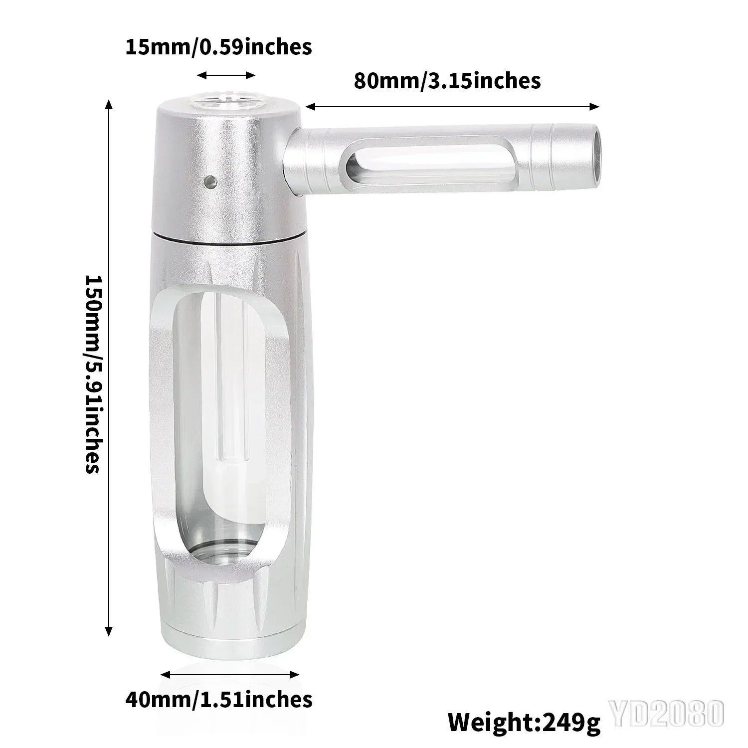 Premium Aluminum Alloy Smoker Water Pipe - Perfect for Herbs, Hookah & Shisha Enthusiasts!