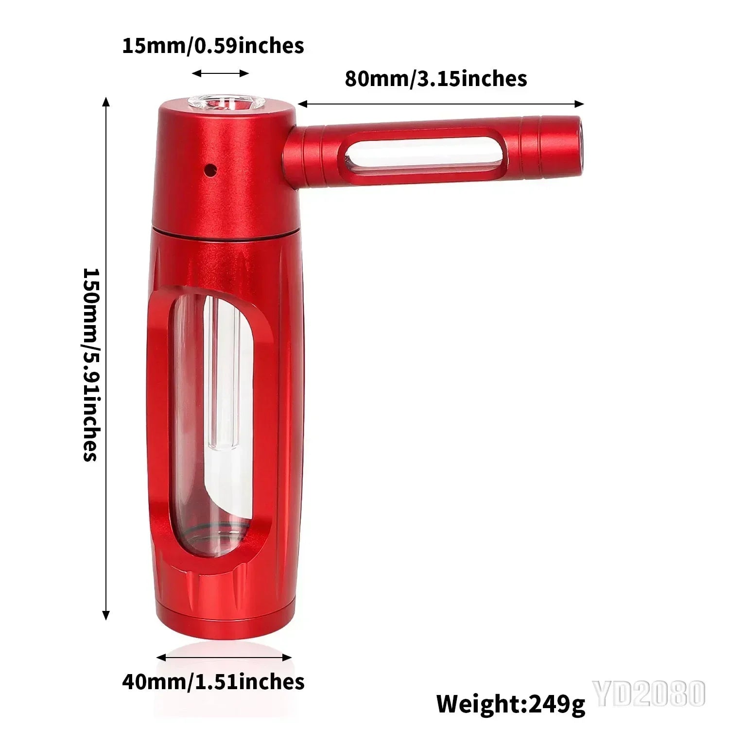 Premium Aluminum Alloy Smoker Water Pipe - Perfect for Herbs, Hookah & Shisha Enthusiasts!